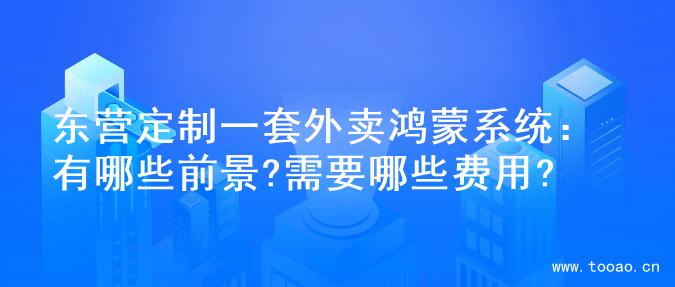 东营定制一套外卖鸿蒙系统：有哪些前景?需要哪些费用?