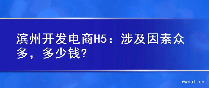 滨州开发电商H5：涉及因素众多，多少钱?