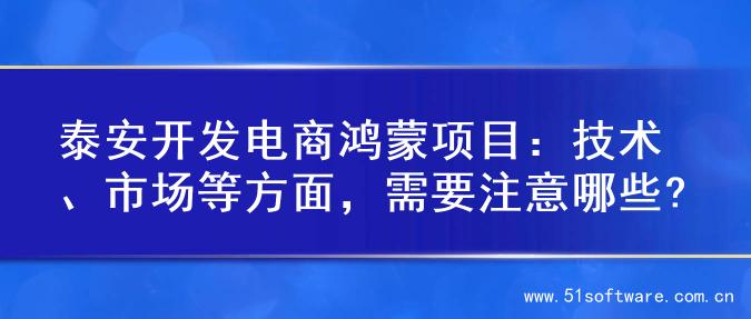 泰安开发电商鸿蒙项目：技术、市场等方面，需要注意哪些?