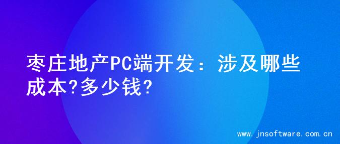 枣庄地产PC端开发：涉及哪些成本?多少钱?