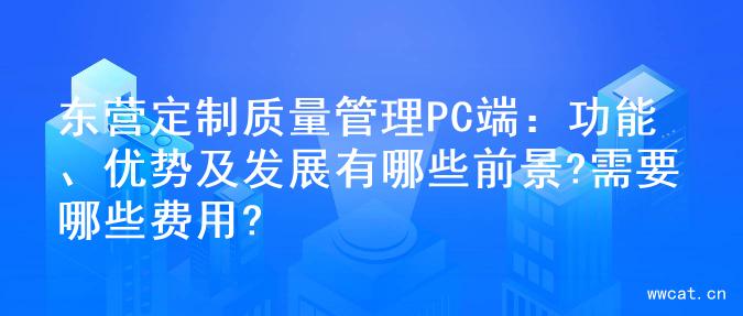 东营定制质量管理PC端：功能、优势及发展有哪些前景?需要哪些费用?