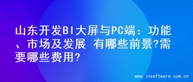山东开发BI大屏与PC端：功能、市场及发展 有哪些前景?需要哪些费用?