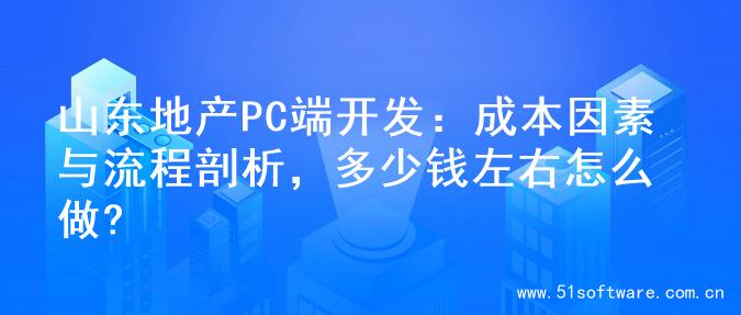 山东地产PC端开发：成本因素与流程剖析，多少钱左右怎么做?