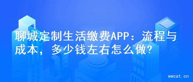 聊城定制生活缴费APP：流程与成本，多少钱左右怎么做?