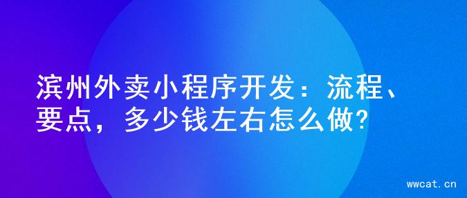 滨州外卖小程序开发：流程、要点，多少钱左右怎么做?