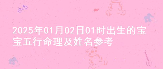 2025年01月02日01时出生的宝宝五行命理及姓名参考