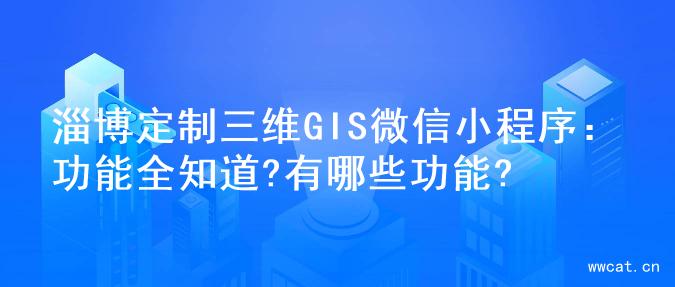 淄博定制三维GIS微信小程序：功能全知道?有哪些功能?