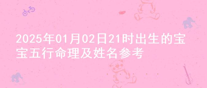 2025年01月02日21时出生的宝宝五行命理及姓名参考