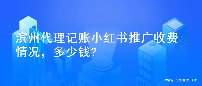 濱州代理記賬小紅書推廣收費(fèi)情況，多少錢?