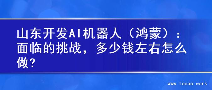 山东开发AI机器人（鸿蒙）：面临的挑战，多少钱左右怎么做?