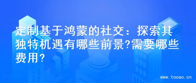 定制基于鸿蒙的社交：探索其独特机遇有哪些前景?需要哪些费用?