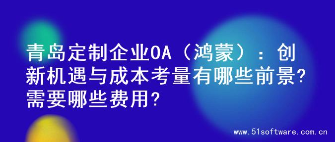 青岛定制企业OA（鸿蒙）：创新机遇与成本考量有哪些前景?需要哪些费用?