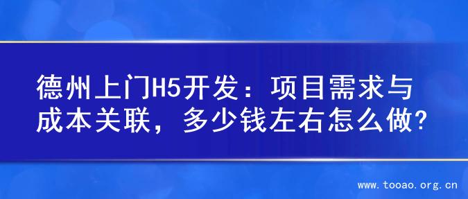 德州上门H5开发：项目需求与成本关联，多少钱左右怎么做?