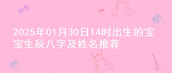 2025年01月30日14时出生的宝宝生辰八字及姓名推荐