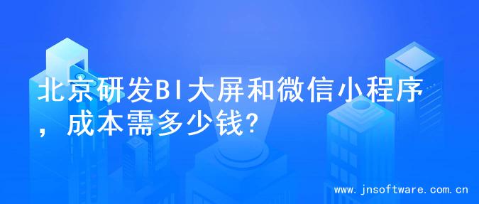北京研发BI大屏和微信小程序，成本需多少钱?