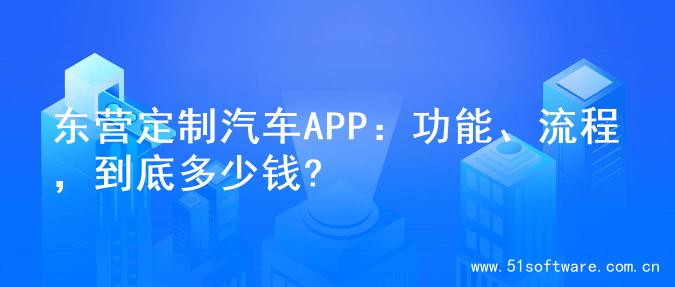 东营定制汽车APP：功能、流程，到底多少钱?