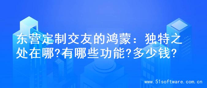 东营定制交友的鸿蒙：独特之处在哪?有哪些功能?多少钱?