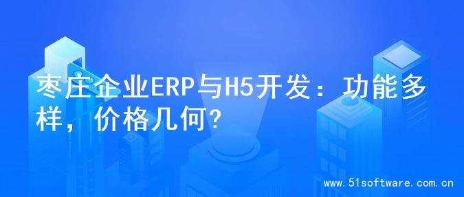 枣庄企业ERP与H5开发：功能多样，价格几何?