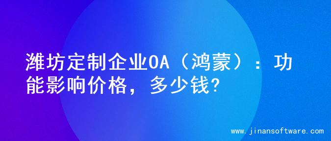 潍坊定制企业OA（鸿蒙）：功能影响价格，多少钱?