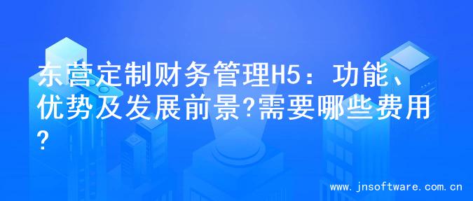 东营定制财务管理H5：功能、优势及发展前景?需要哪些费用?