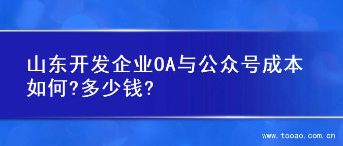 山东开发企业OA与公众号成本如何?多少钱?