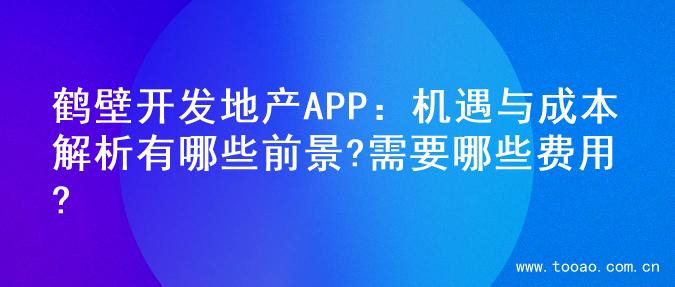 鹤壁开发地产APP：机遇与成本解析有哪些前景?需要哪些费用?