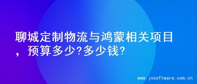 聊城定制物流与鸿蒙相关项目，预算多少?多少钱?