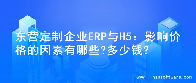 东营定制企业ERP与H5：影响价格的因素有哪些?多少钱?