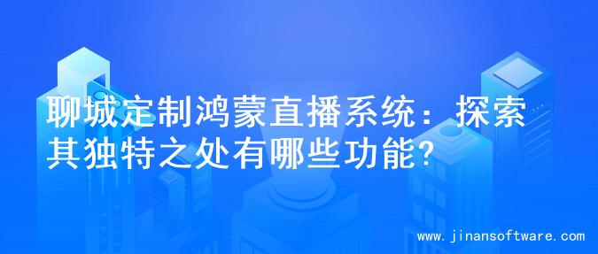 聊城定制鸿蒙直播系统：探索其独特之处有哪些功能?