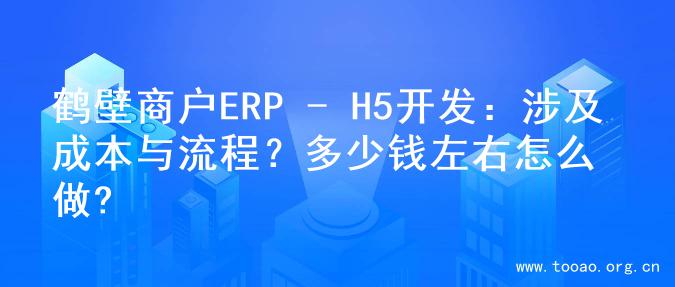 鹤壁商户ERP - H5开发：涉及成本与流程？多少钱左右怎么做?