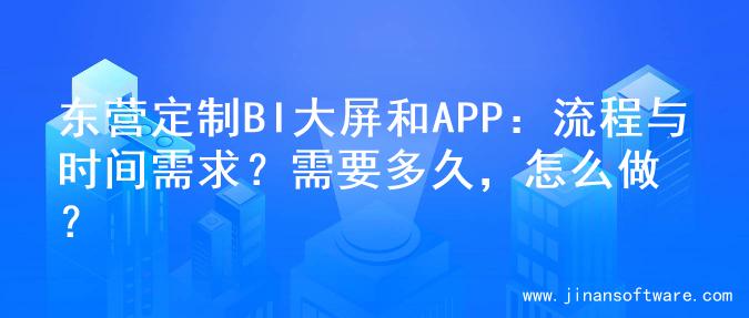 东营定制BI大屏和APP：流程与时间需求？需要多久，怎么做？