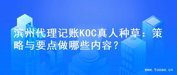 濱州代理記賬KOC真人種草：策略與要點(diǎn)做哪些內(nèi)容？