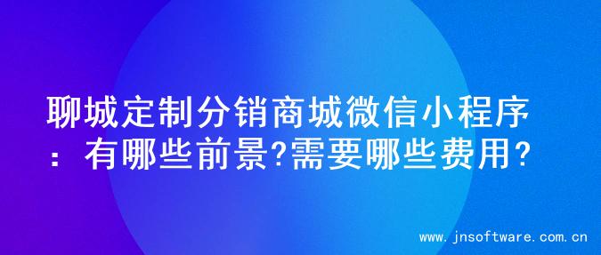 聊城定制分销商城微信小程序：有哪些前景?需要哪些费用?