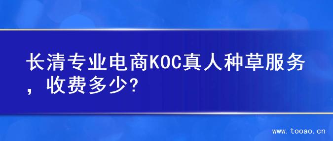 长清专业电商KOC真人种草服务，收费多少?