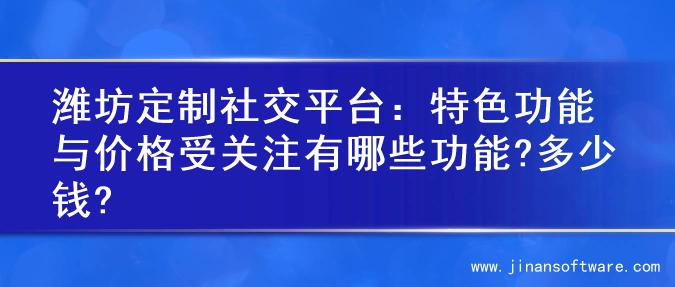 潍坊定制社交平台：特色功能与价格受关注有哪些功能?多少钱?