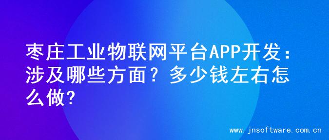 枣庄工业物联网平台APP开发：涉及哪些方面？多少钱左右怎么做?