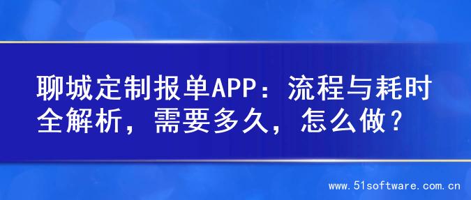 聊城定制报单APP：流程与耗时全解析，需要多久，怎么做？