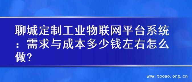 聊城定制工业物联网平台系统：需求与成本多少钱左右怎么做?