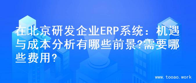 在北京研发企业ERP系统：机遇与成本分析有哪些前景?需要哪些费用?