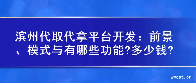 滨州代取代拿平台开发：前景、模式与有哪些功能?多少钱?