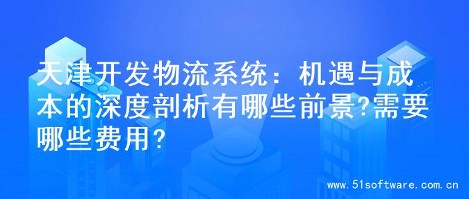 天津开发物流系统：机遇与成本的深度剖析有哪些前景?需要哪些费用?