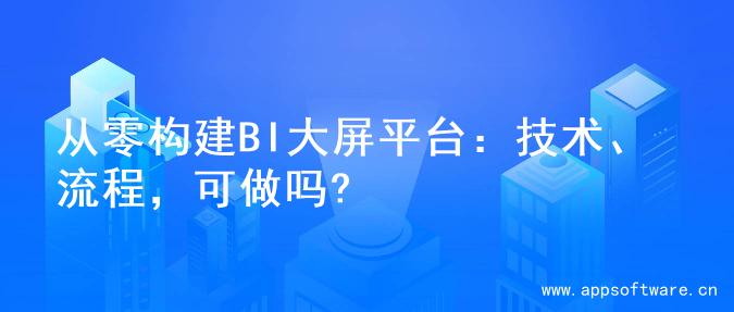 从零构建BI大屏平台：技术、流程，可做吗?
