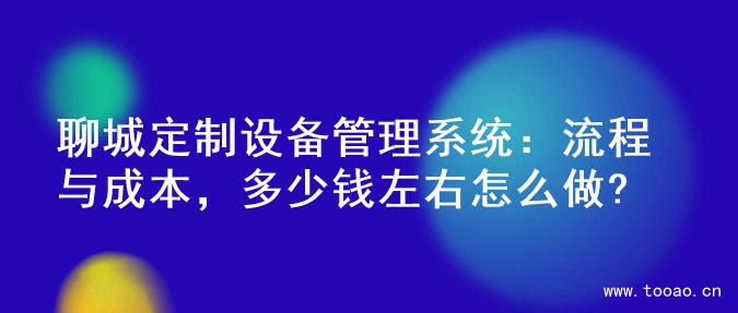 聊城定制设备管理系统：流程与成本，多少钱左右怎么做?