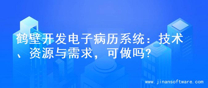 鹤壁开发电子病历系统：技术、资源与需求，可做吗?
