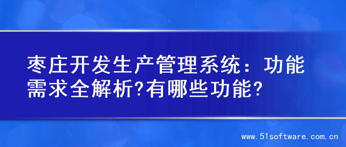 枣庄开发生产管理系统：功能需求全解析?有哪些功能?