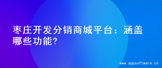 枣庄开发分销商城平台：涵盖哪些功能?