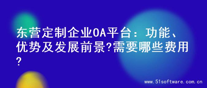 东营定制企业OA平台：功能、优势及发展前景?需要哪些费用?