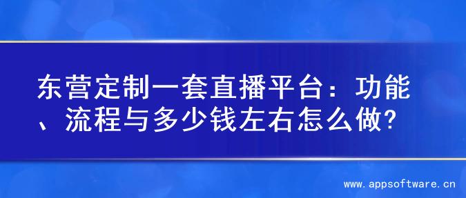 东营定制一套直播平台：功能、流程与多少钱左右怎么做?