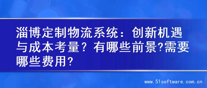 淄博定制物流系统：创新机遇与成本考量？有哪些前景?需要哪些费用?