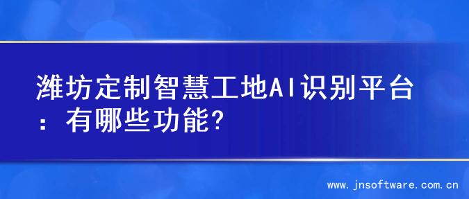 潍坊定制智慧工地AI识别平台：有哪些功能?